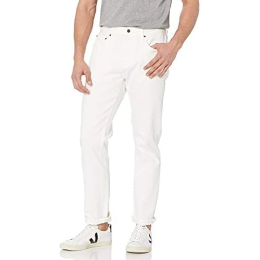 Amazon Essentials Mens AthleticFit Stretch Jeans White Size:38W x 30L NEW